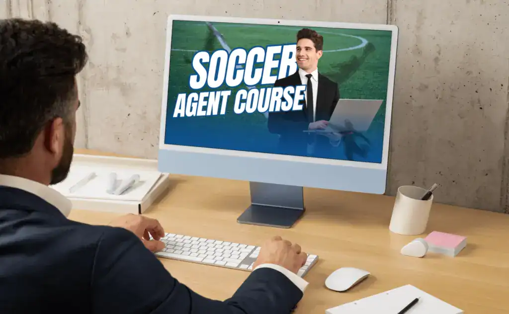 Man undergoing soccer agent course