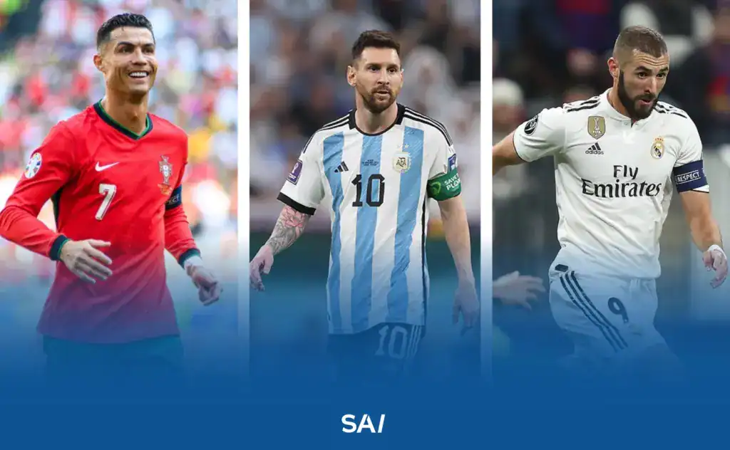 From left to right: Cristiano Ronaldo, Lionel Messi, Karim Benzema. Player salaries that can be analyzed on Capology.