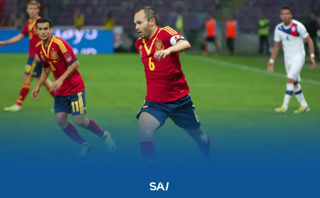 Andrés Iniesta, jugador anteriormente representado por Pere Guardiola.