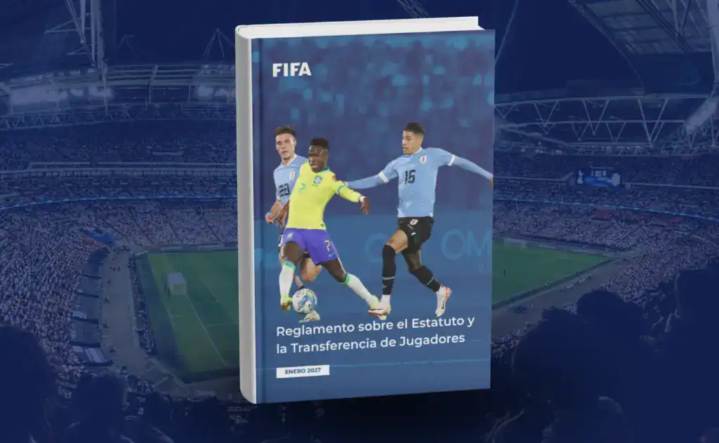 Documento RSTJ FIFA 2027 con un estadio de fútbol de fondo.